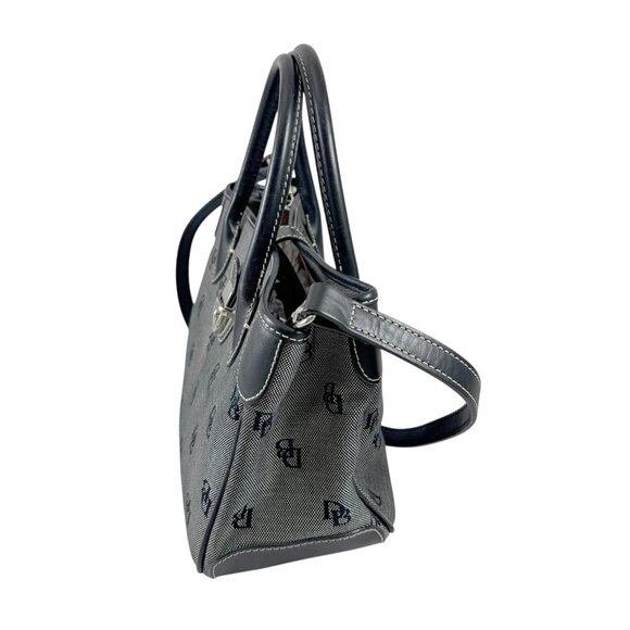 Dooney & Bourke Crossbody Bag Purse Signature Logo Monogram Black Gray Canvas - Picture 6 of 11